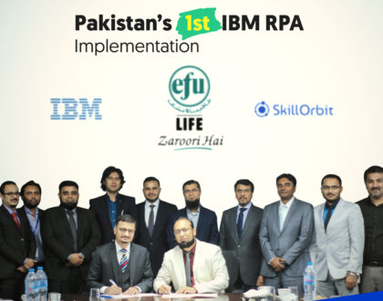 Skill Orbit and EFU Life Partner for Pakistan’s 1st RPA Implementation